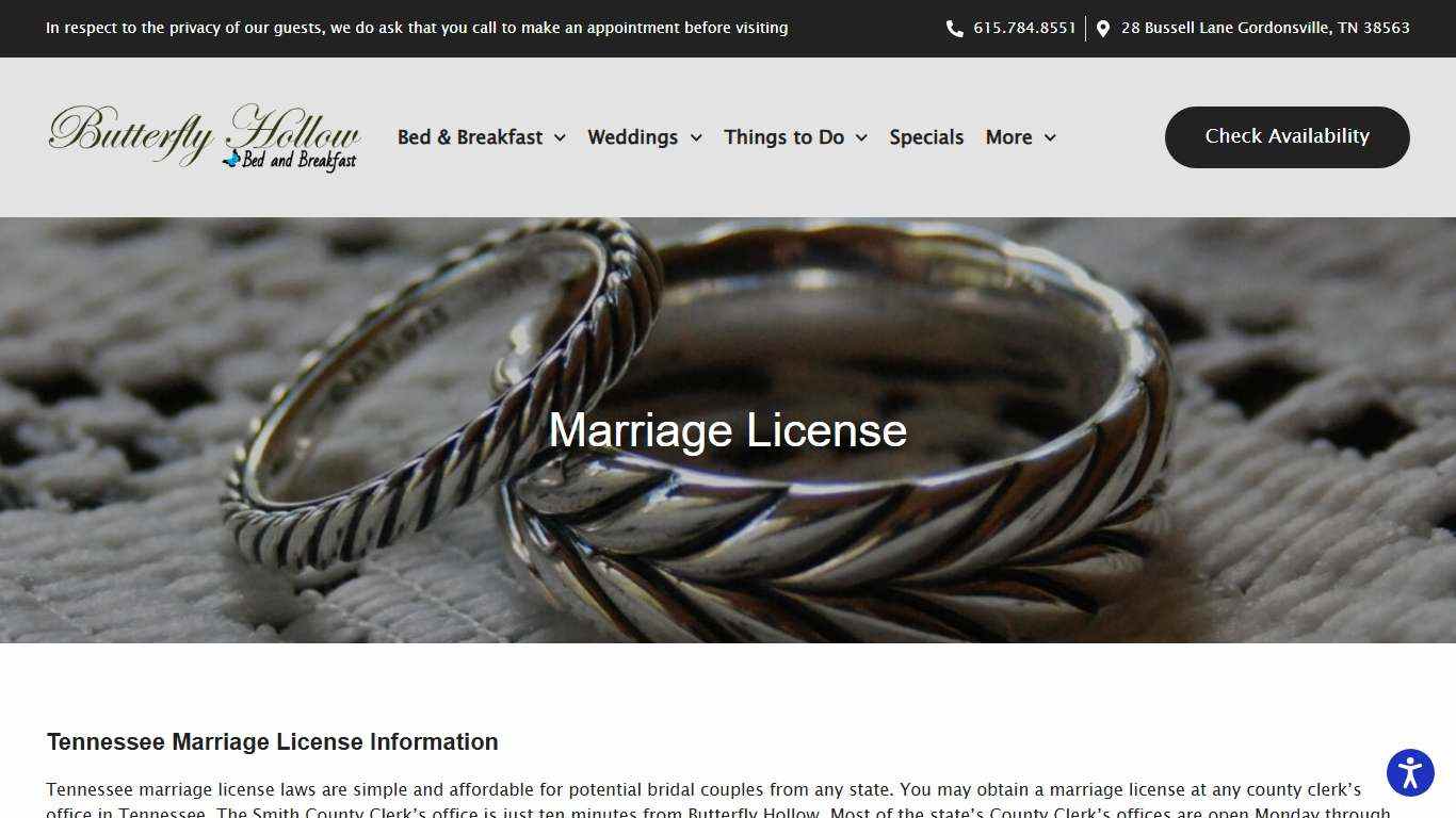 Tennessee Marriage License Laws and Requirements